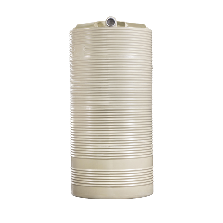 Cream 1,200L Round Corrugated Water Tank