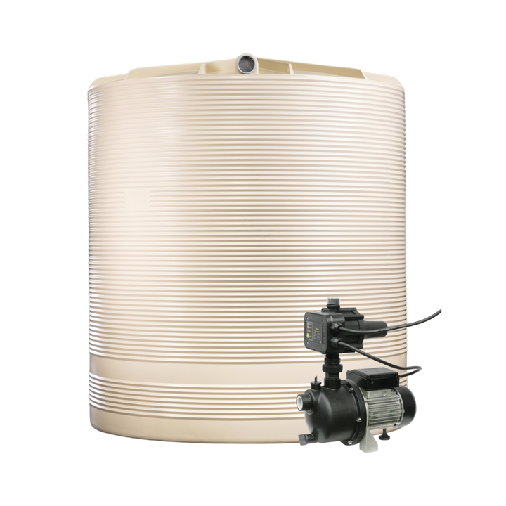 Smooth Cream 5,000L Round Corrugated Tank and UP-TECH40PC Pump