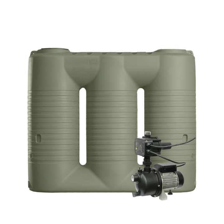 Mist Green 2,000L Slimline Water Tank SLR and UP-TECH40PC Pump