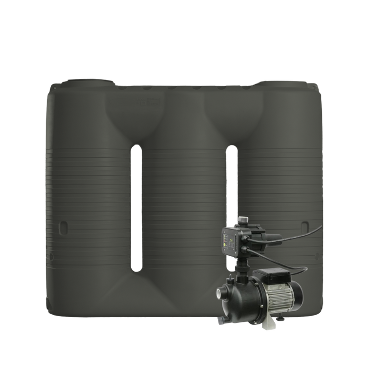 Slate Grey 2,000L Slimline Water Tank SLR and UP-TECH40PC Pump