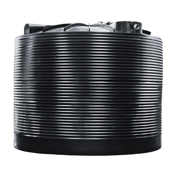 Black 47,750 Litre Corrugated Water Tank