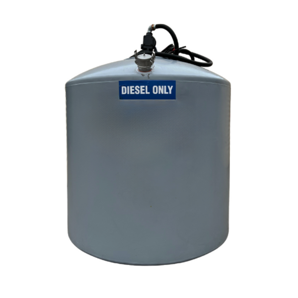 Grey 1000 litre diesel tank